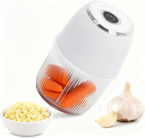 350ml Elektrische Groentensnijder voor Uien, Vlees en Knoflook - Multi Chopper met USB-C Opladen voor Babyvoeding