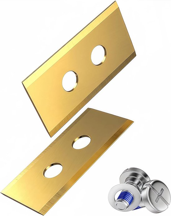 36 reservemesjes voor robotgrasmaaiers, titanium gecoate en robuuste grasmaaiermessen, compatibel met Mammotion Luba & Yuka-serie, roestvrij en duurzaam, 3,5 x 1,8 x 0,06 cm, goud