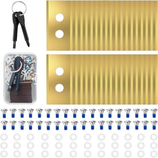 36 stuks reservemesjes, reservemessen compatibel met Mammotion Luba en Yuka serie, robuust titanium reservemessen, robotmes met sluitringen en schroevendraaier