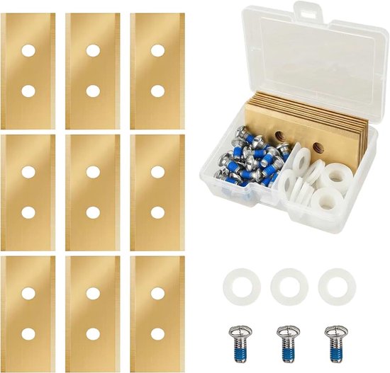 36 stuks reservemessen, compatibel met alle Mammotion Luba- en YUKA-series robotmaaiers, robuuste titanium reservemessen, schroeven met schroefdraadbeveiliging