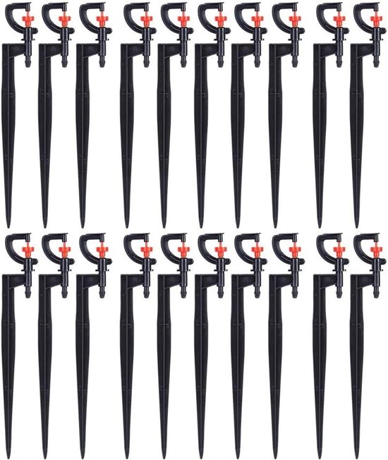 360 Graden Rotatie Sprinkler Spraykop Accessoire voor Tuin en Gazon - 20 Stuks voor Efficiënte Besproeiing van Merkloos