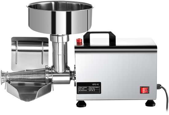 370 W Elektrische Tomatenzeef, Roestvrijstalen Freesmachine, Motor Van Puur Koper, 90–160 Kg/U, Voedselzeef En Sausmachine van Merkloos