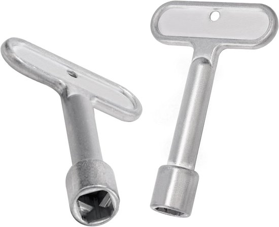 3/8" Brandkraansleutel van Roestvrijstaal voor Wateraansluiting - Zurn P1300-PART-13-KEY Compatibel - Geschikt voor Watersleutels, Wandkranen en Buitenslangen - 2 stuks van Merkloos