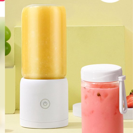 380 ml draagbare sapcentrifuge, compacte USB oplaadbare mini-sapcentrifuge, multifunctionele extractorpers, afneembare elektrische sapcentrifuge voor babyvoeding, smoothies, eiwitshakes van Merkloos