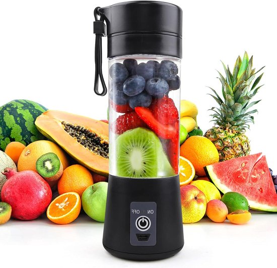 380ml Portable Blender for Shakes and Smoothie - Single Serving Personal Size Travel Citrus Juicer Mini Mixer for Fruit Juice Baby Food Gym Travel