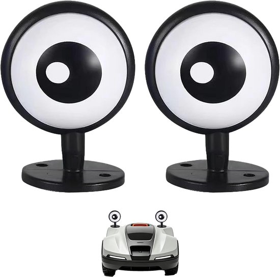 3D-ogen, decoratie, 3D-ogen, zwart, voor robotmaaier, professionele montage, accessoires, tuin, robot, decoratie, buiten, ogen, 3D-design, weerbestendig