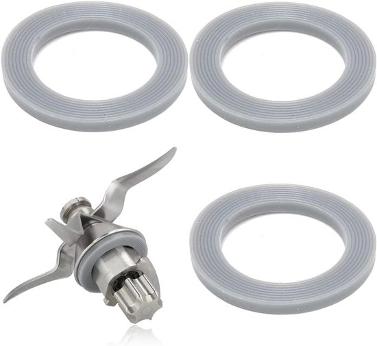 3x Siliconen Afdichtingsringen voor Keukenmachine Messen (Reserveonderdelen voor compatibele modellen) van Merkloos