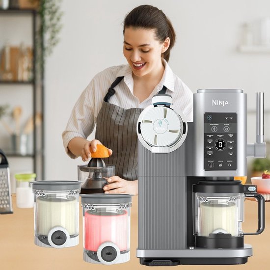 4-delige Set Reservebakjes voor Ninja Creami NC701 - Voor Slush & IJs