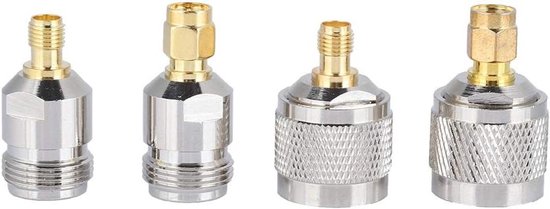 4-delige SMA naar N adapter set voor RF coaxiale kabel, externe WLAN antenne en antenneverbindingen van Merkloos