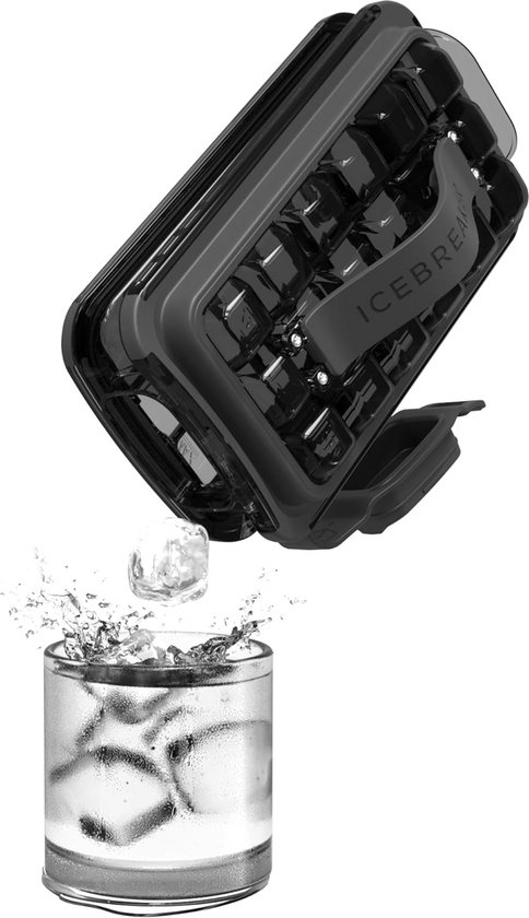 4-in-1 ijsdispenser - hygiënisch serveren zonder handen aan ijs - Clear Black van Merkloos