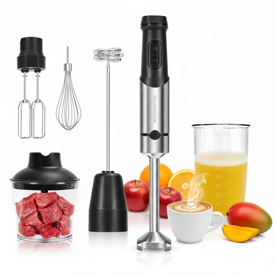 4-in-1 multifunctionele handmixer, 1000 W, 500 ml
