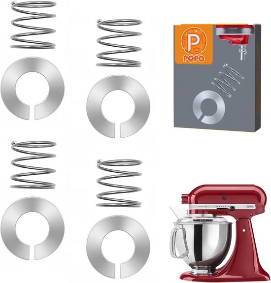 4-Pack RVS Onderdelen voor Keukenmachine Accessoires Mengkom Stabilisator