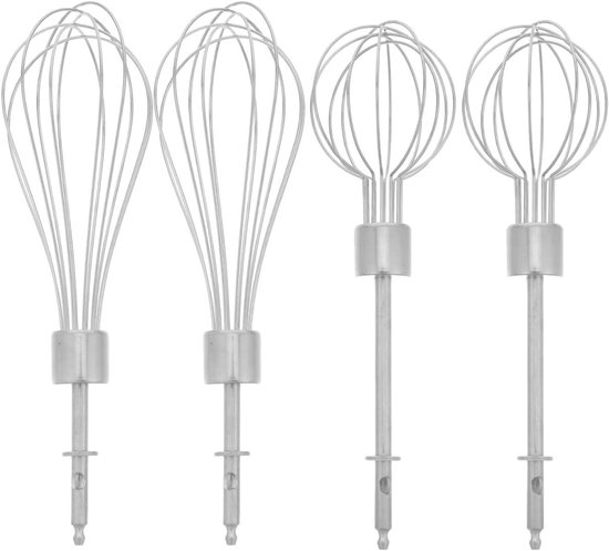 4 Reservegardes van Roestvrij Staal voor Elektrische Mixer - Accessoires voor Eieren, Room en Keuken, Herbruikbare Keukenhulpmiddelen van Merkloos