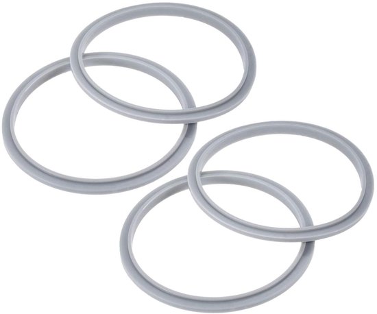 4 Stuks Blender Pakking Vervanging Rubber Ring Seal Ringen met Lip - Geschikt voor Blender 600/900 Serie - Pack van 4 van Merkloos