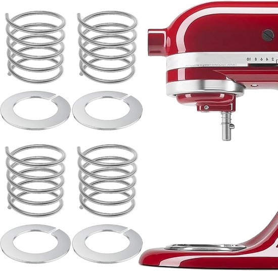 4 Stuks RVS Veer en Ring voor Blender Accessoires, Vervangonderdelen voor Keukenmachines en Mixers van Merkloos