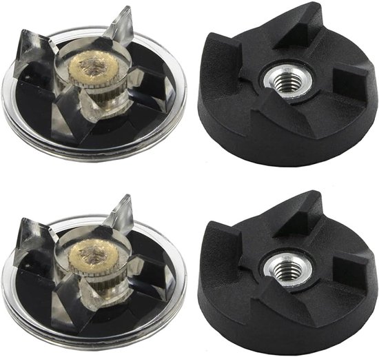 4 Vervangende onderdelen - Motorbasistandwiel, 4-bladige tandwielkoppeling - Onderdelenaccessoire - Geschikt voor 250W Magic Bullet Blender MB-1001, MB-1001B, MBR-1101, MBR-1701, MBR-1702, MBR-0301 van Merkloos