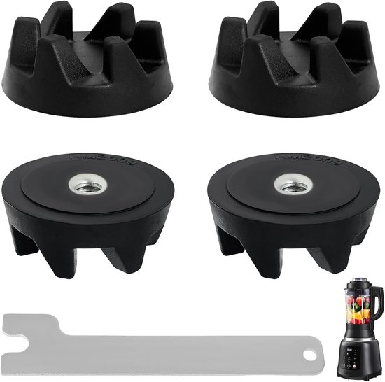 4 x Blender Coupler Vervangonderdelen, Rubber Mixer Koppeling en Spindel Tool, Geschikt voor Diverse Keukenmixers en Accessoires