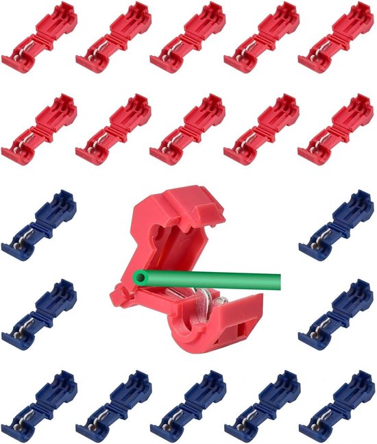 40 stuks verbindingsklemmen voor robotmaaier, T-connector voor begrenzingskabel, compatibel met Husqvarna Yard Force
