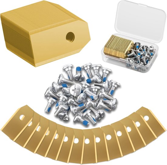 42 reservemessen voor Segway Navimow i105E, i108E, i110E, H1500E, H3000E-VF, X315E, X390E robotmaaier, lemmet van titanium gecoat roestvrij staal voor Navimow alle modellen i/H/X, met 42 schroeven