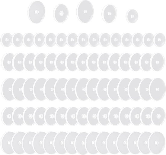 45 Stukken, 1, 2 Mm Opening, 1, 6 Mm Opening, Doe -Het -Zelf Sieradenaccessoires, Siliconenafstandhouder