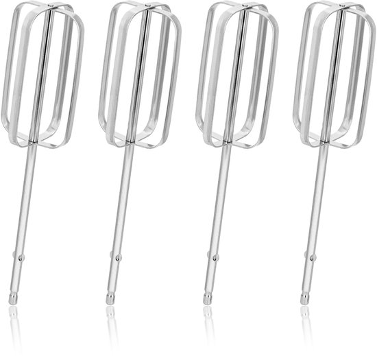 4st Handmixer Kloppers Opzetstukken, Roestvrij Staal Handmixer Vervangende Kloppers Elektrische Mixeronderdelen voor Handmixer 62682RZ 62692 62695V 64699