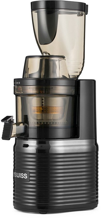 4SWISS Slow Juicer BM202, 200 W, 40 tpm, Reverse-functie, EasyClean, XXL-opening, Zwart van 4SWISS