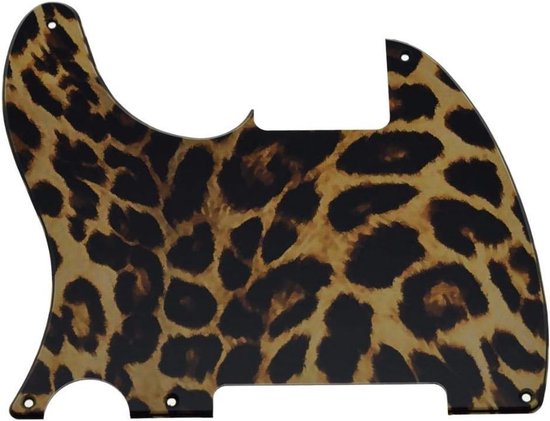 5 Hole Tele Blank Guitar 3D Geprinte Plastic Pickguard Scratch Plate voor Fender Telecaster Esquire met Luipaardprint Design van Merkloos
