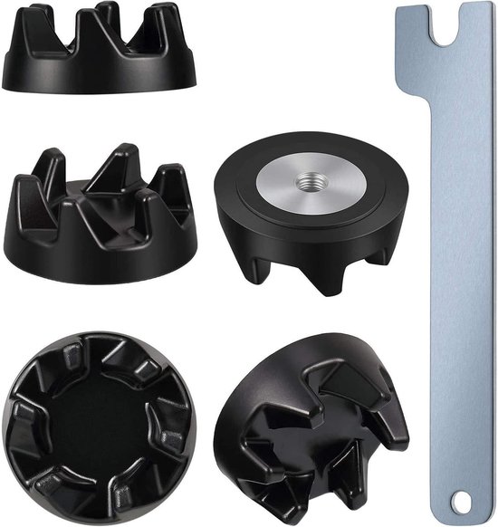 5-stuks - zwarte blenderkoppelingen - met sleutelvervanging geschikt voor KitchenAid Blender KSB5 KSB3 - geschikt voor WP9704230VP WP9704230 PS1174692 van Merkloos