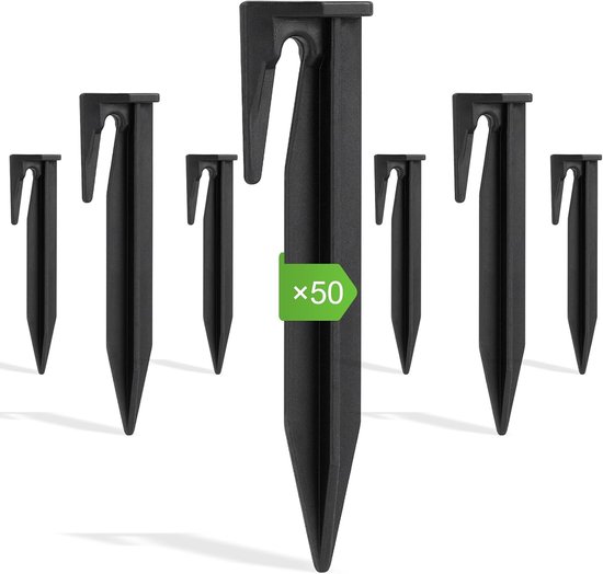50 stuks grondpennen voor begrenzingskabel voor robotmaaier, haken voor begrenzingsdraad, accessoires compatibel met Gardena, Husqvarna, Worx