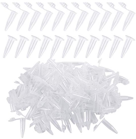 500 centrifugebuizen 1,5 ml met kliksluiting en conische bodem voor laboratoriumgebruik van LabLion