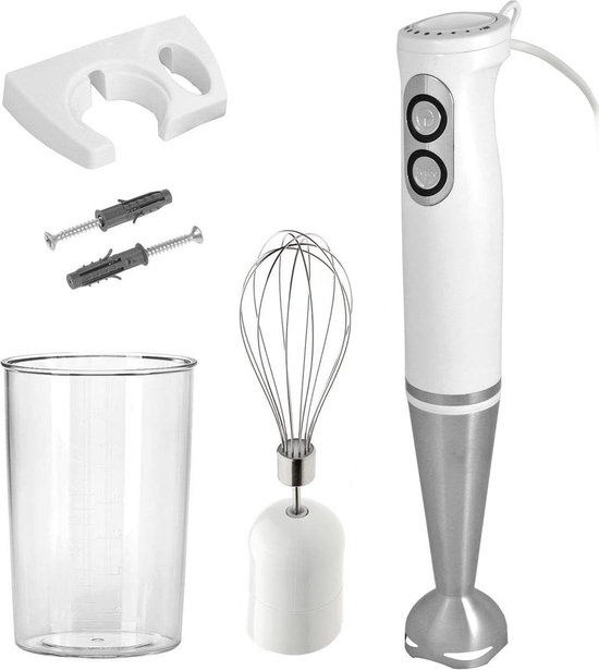 500W Roestvrij Staal Staafmixer Set - Pureerstaaf, Handmixer en Hakselaar van Merkloos