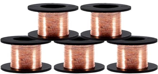 5pcs 0.1mm magnetic cable enameled copper wire welding wire, length 12m van Merkloos