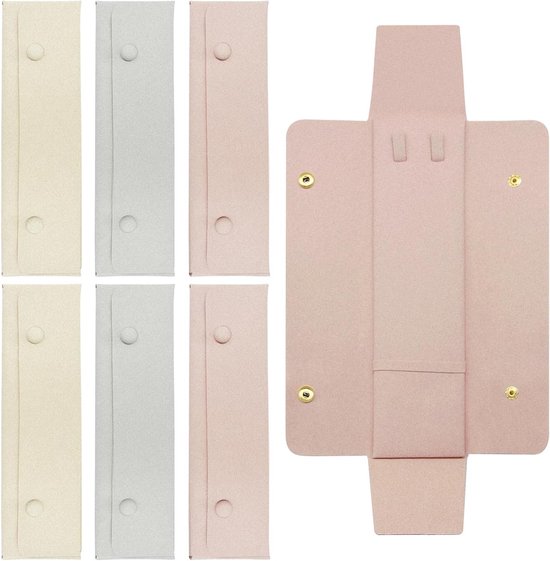 6-delige Reis Pouch voor Kettingen, Organizer voor Sieraden, Tangle Free Reis Etui, Ideaal voor Reizen en Opbergen van Sieraden van Merkloos