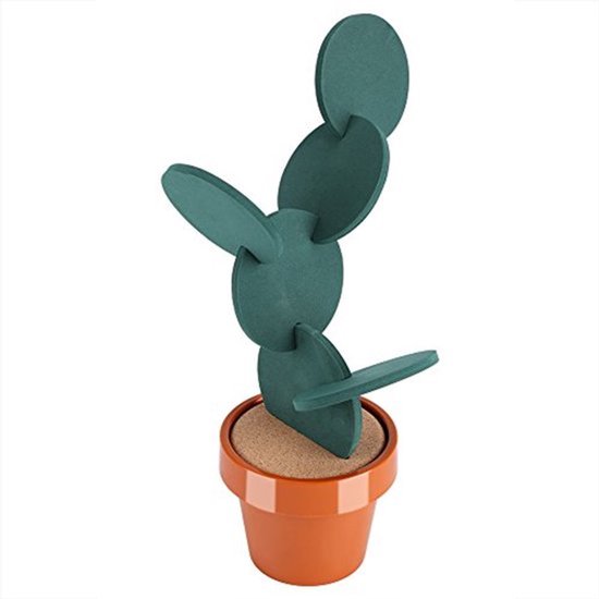 6-delige set onderzetters, ronde mat, antislip noviteit pot onderzetter en hitte-isolerende onderzetters voor tafelblad decoratie van Merkloos