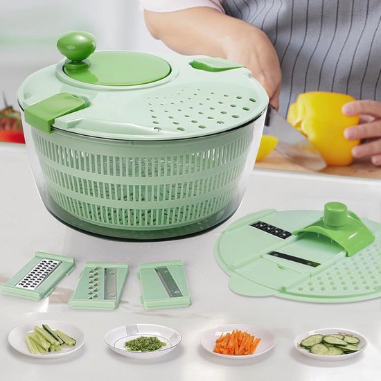 6-in-1 Slacentrifuge en Groentesnijder - Multifunctionele Keukenhulpmiddelen van Brabantia