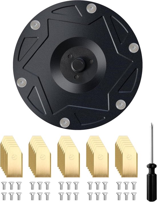 6-piece robotic lawnmower blade disc + 30 blades, compatible with Segway Navimow H500E, H800E, H1500E, H3000E blade disc robotic lawnmower turntable