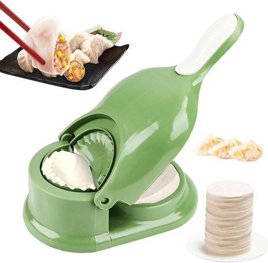 6 stuks dumpling maker, ravioli maker, dumplingvormer, ravioli in 3 maten en 3 ronde uitsteekvormen, Pierogi en Gyozas, klein/middel/groot B