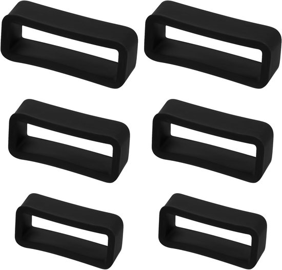 6 Stuks Siliconen Horloge Band Keepers voor 14mm/16mm/18mm Smartwatches - Horloge Strap Retainers voor Sportieve Gebruik