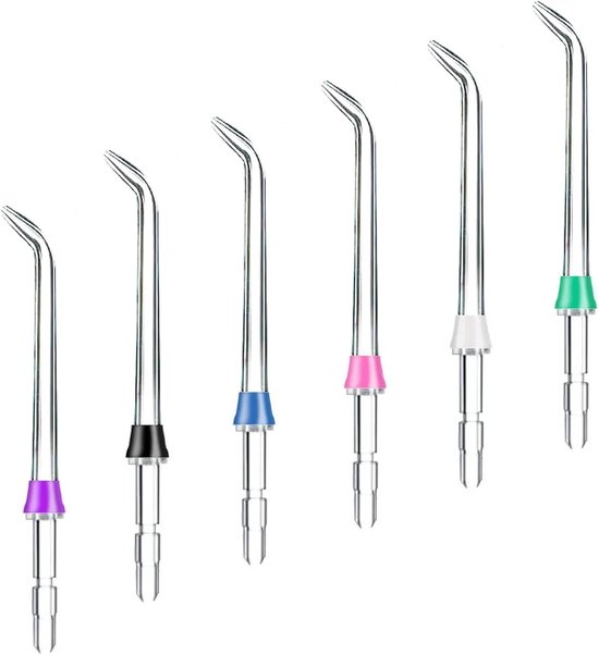 6 stuks Spare Nozzle High Pressure Dental Jet voor Waterpik, Nozzle Dental Appliance Compatibel met Waterpik Water Flosser Wf02/03ec Wp-100/108/112/250ec Wp-450/462/560/562ec Wp-563/565/660
