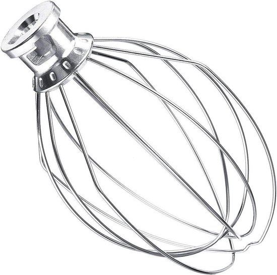 6-wire whip whisk whisk mixer stainless steel silver for kitchen aid K5AWW KSM90 van Merkloos
