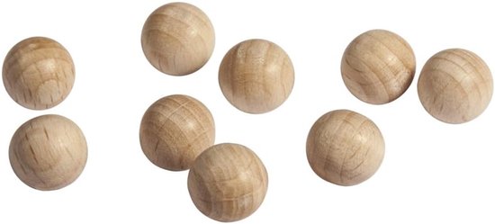 6249200 kogels van ruw hout FSC 100%, geboord, 30 mm ø, 6 mm - DL, SB-Bt