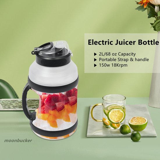 68 oz draagbare elektrische sapcentrifugefles fruitgroenteblender sapcentrifugefles van Merkloos
