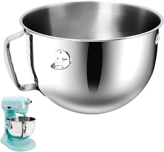 6QT modellen met komlift en mixer, roestvrijstalen vervangende kom met handvat