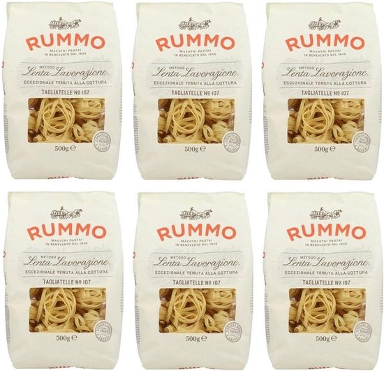 6x Tagliatelle Pasta 500g - Authentieke Italiaanse Verse Pasta van Harde Tarwe van Merkloos