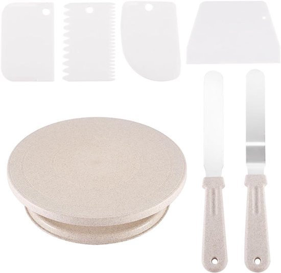 7-delige taartversieringsset voor het maken van prachtige glazuurdecoraties en taarten versieren met accessoires en tools