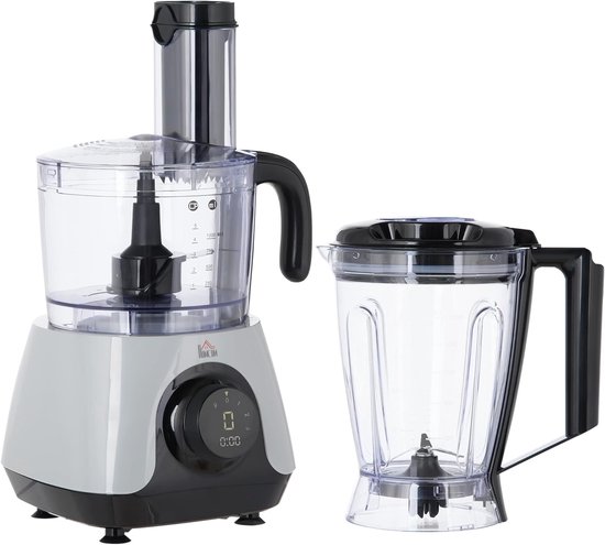 7-in-1 Keukenmachine - Multifunctionele Mixer met 1,25L Mengkom, 3 Snelheden en Veiligheidsfuncties van Merkloos