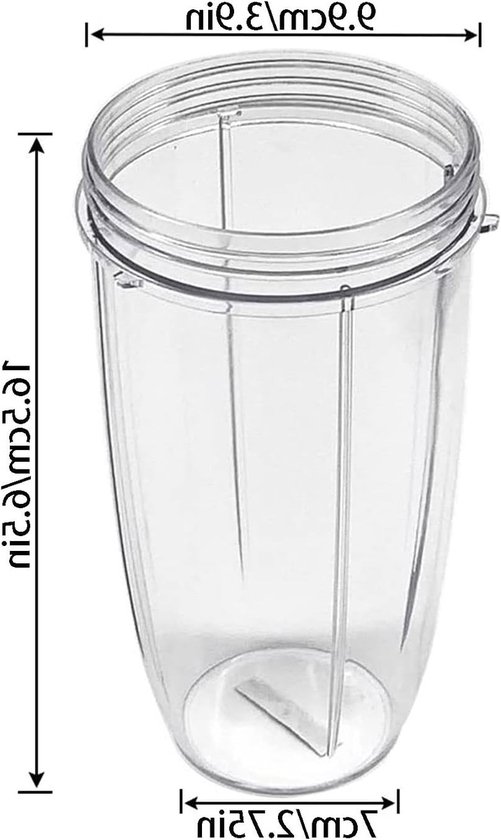 710ml Vervangende Cup voor Blenders, Duidelijke Mokken Accessoires voor Juicers en Smoothie Makers, Geschikt voor 600W en 900W Modellen van Merkloos