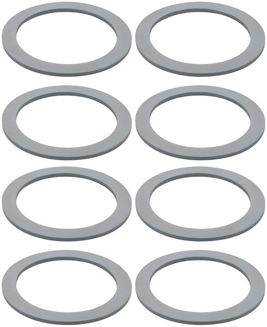 8-delige Blender O-Ring Set voor Vervanging, Rubber Grijze O-Ringen voor Goede Afdichting en Compatibiliteit met Diverse Blendermerken van Merkloos