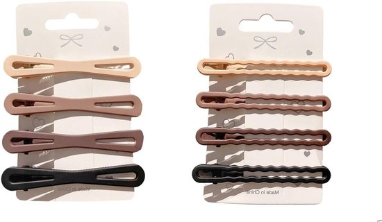 8 Stuks Kleine Haarclips voor Styling, Mini Duck Bill Haarclips voor Dikker en Dunner Haar, Haaraccessoire voor Vrouwen in 8 Digitale Kleuren van Merkloos