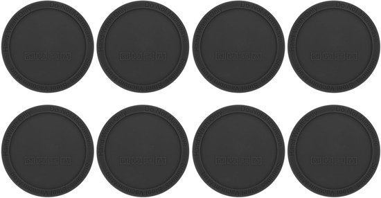 8 stuks rubberen bodems voor sublimatiedruikers, siliconen beschermende zelfklevende antislip bodems voor thermische flessen, 58 mm, zwart